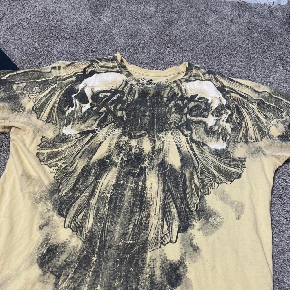 Y2K Affliction-style grunge style skull graphic tee - Picture 4 of 7